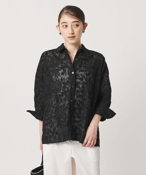 ユナイテッドアローズ　ブラウス シャツ エンブロイダリー シャツ ‐ウォッシャ UNITED ARROWS｜エンブロイダリー シャツ ブラウス 4WAY | Rakuten