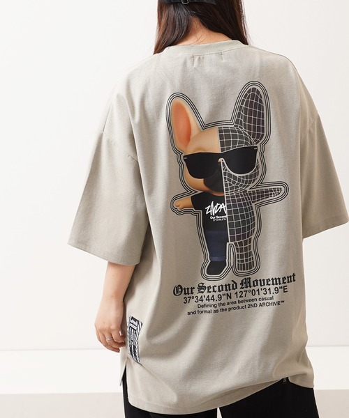 tシャツ 「2ND ARCHIVE」サングラスドッグ オーバーサイズ