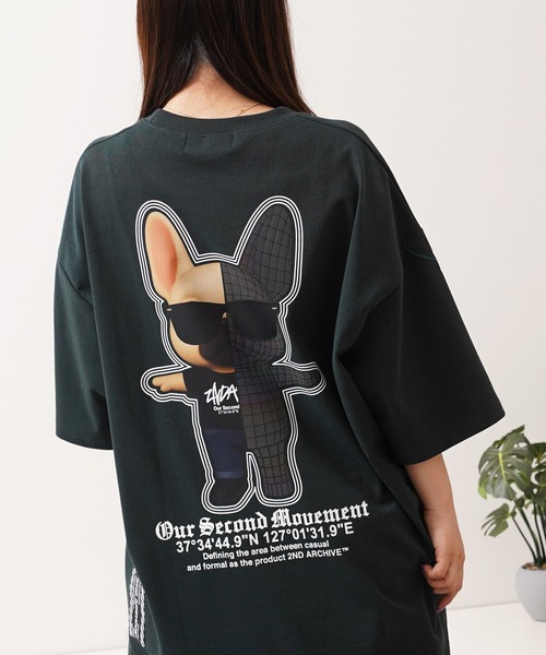 tシャツ 「2ND ARCHIVE」サングラスドッグ オーバーサイズ