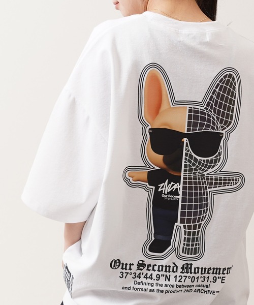 tシャツ 「2ND ARCHIVE」サングラスドッグ オーバーサイズ