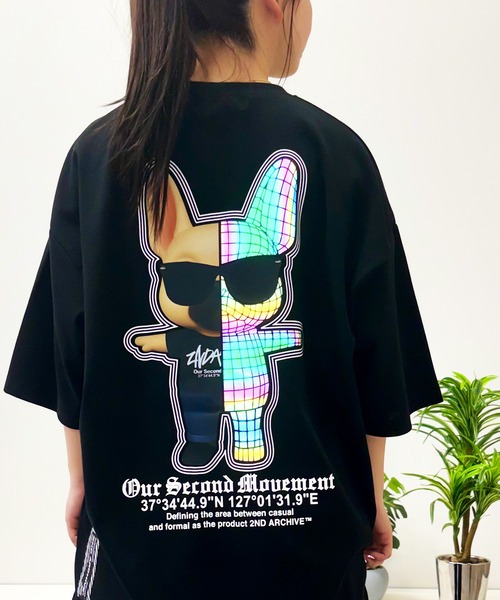 tシャツ 「2ND ARCHIVE」サングラスドッグ オーバーサイズ