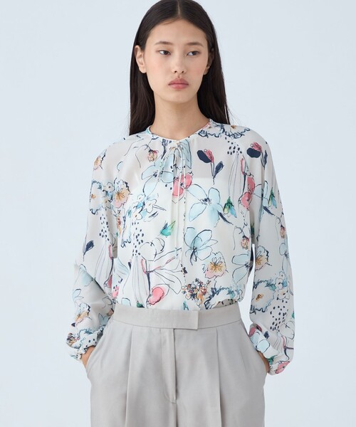 「TOMORROWLAND collection」 長袖ブラウス 36 グリーン系その他 レディース_画像3