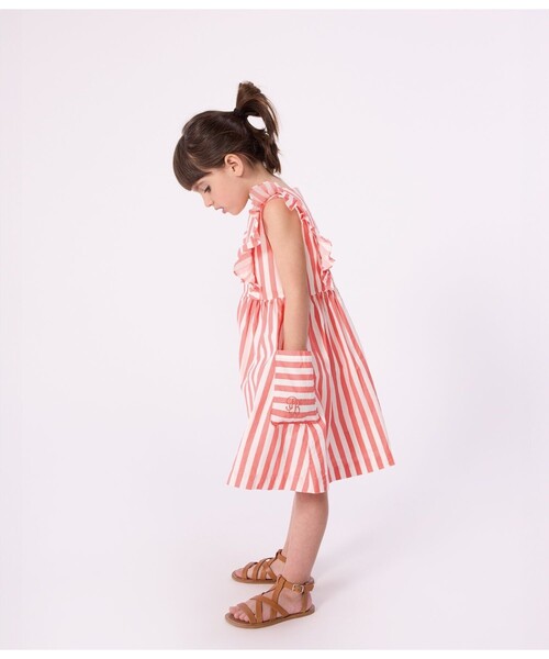 PETIT BATEAU（プチバトー） ワンピース ストライプワンピース キッズ