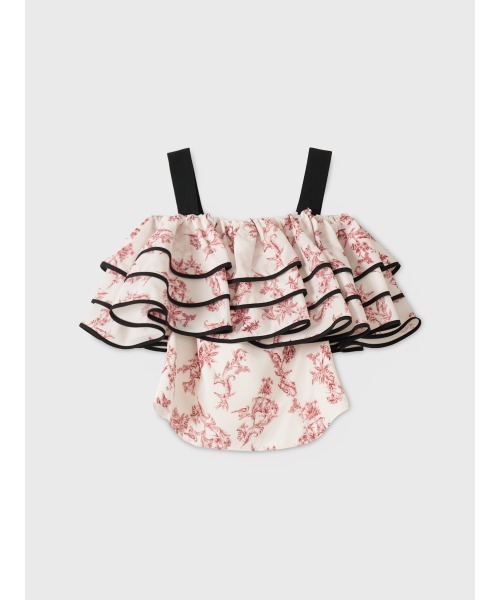 OFF SHOULDER JOUY FRILL TOPS レディースの画像