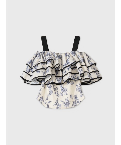 OFF SHOULDER JOUY FRILL TOPS レディースの画像