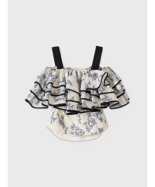 OFF SHOULDER JOUY FRILL TOPS レディースの画像