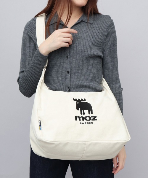MISMO キャンバスハンドバッグ　ミスモショルダーバッグ moz（モズ） ショルダーバッグ バッグ キャンバス 広マチ ミドルサイズ
