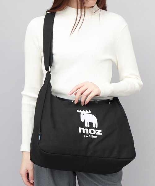 MISMO キャンバスハンドバッグ　ミスモショルダーバッグ moz（モズ） ショルダーバッグ バッグ キャンバス 広マチ ミドルサイズ