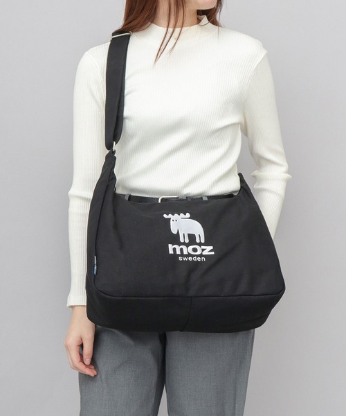 MISMO キャンバスハンドバッグ　ミスモショルダーバッグ moz（モズ） ショルダーバッグ バッグ キャンバス 広マチ ミドルサイズ