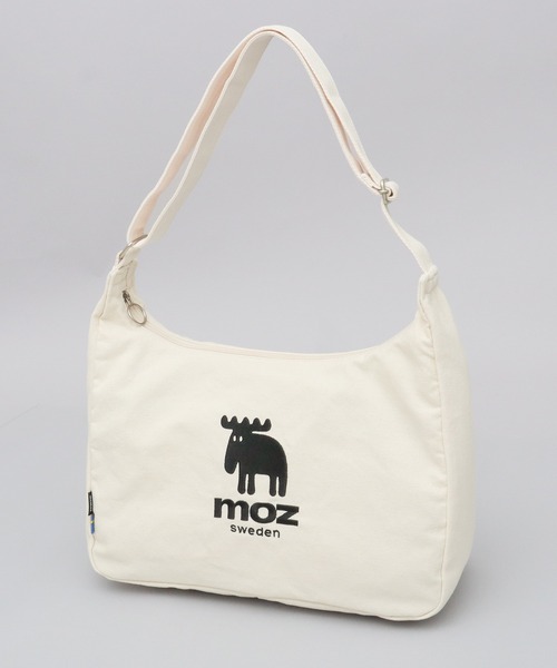 moz（モズ） ショルダーバッグ バッグ キャンバス 広マチ ミドルサイズ