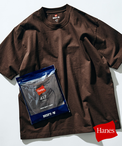 Hanes（ヘインズ） tシャツ × 417 EDIFICE」別注 BEEFY CREW NECK T
