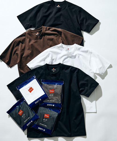 【新品・Hanes×417 EDIFICE】別注BEEFY Tシャツ3枚セット Hanes（ヘインズ） tシャツ × 417 EDIFICE」別注 BEEFY CREW NECK T