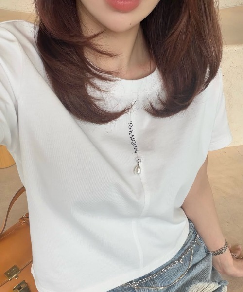 tシャツ JOSEMOON MINIMUM LOGO TSHIRT/ジョゼムーンミニマムロゴTシャツ レディースの画像