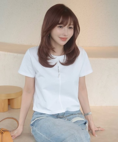 tシャツ JOSEMOON MINIMUM LOGO TSHIRT/ジョゼムーンミニマムロゴTシャツ レディースの画像