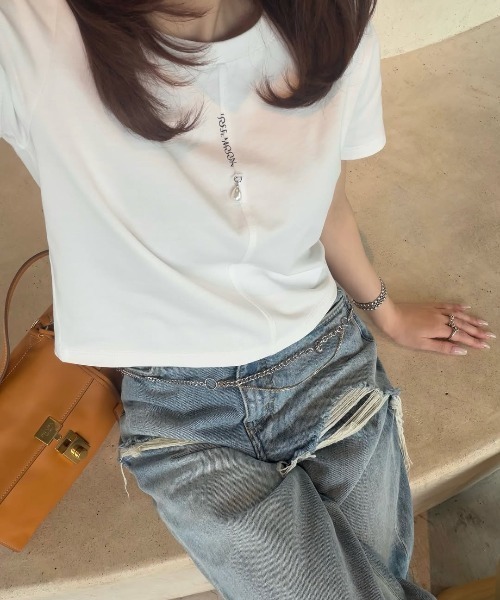 tシャツ JOSEMOON MINIMUM LOGO TSHIRT/ジョゼムーンミニマムロゴTシャツ レディースの画像