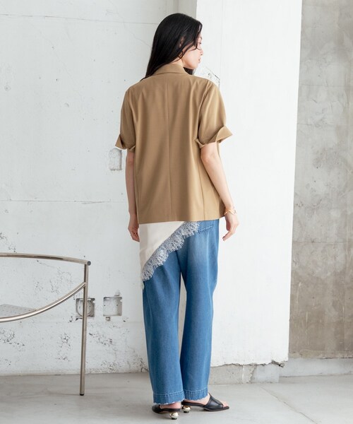 ジャケット テーラードジャケット Comfy SET UP｜ハーフスリーブジャケット「セットアップ対応／通勤／接触冷感／UVカット」 レディースの画像