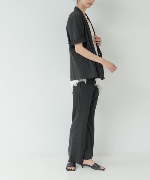 ジャケット テーラードジャケット Comfy SET UP｜ハーフスリーブジャケット「セットアップ対応／通勤／接触冷感／UVカット」 レディースの画像