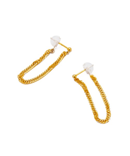 ピアス 「les bonbon」k18 hanna drape pierce/ハンナ ドレープ ピアス レディースの画像