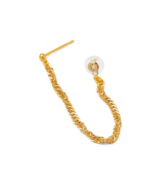 ピアス 「les bonbon」k18 hanna drape pierce/ハンナ ドレープ ピアス レディースの画像