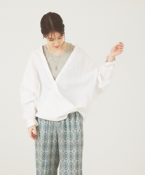 「abahouse mavie」 長袖シャツ フリー ベージュ レディース_画像3