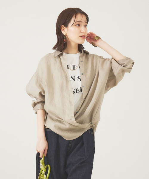 「abahouse mavie」 長袖シャツ フリー ベージュ レディース_画像8