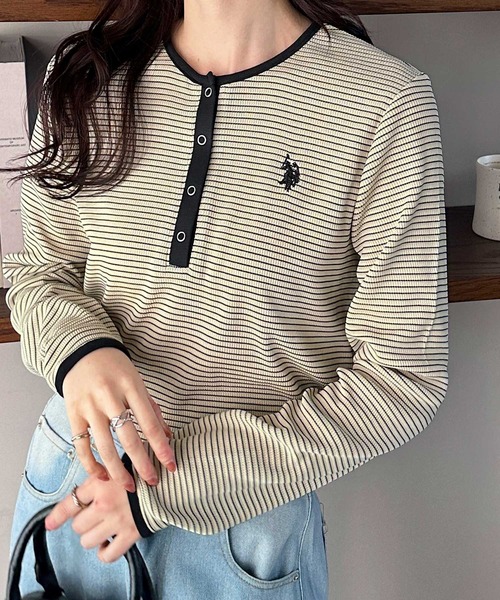 「U.S. POLO ASSN.」 長袖カットソー X-LARGE ブラック レディース_画像4