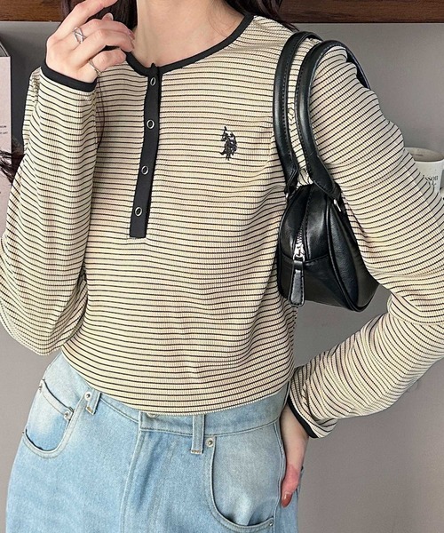「U.S. POLO ASSN.」 長袖カットソー X-LARGE ブラック レディース_画像5