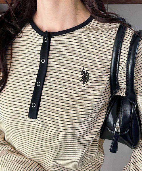 「U.S. POLO ASSN.」 長袖カットソー X-LARGE ブラック レディース_画像6