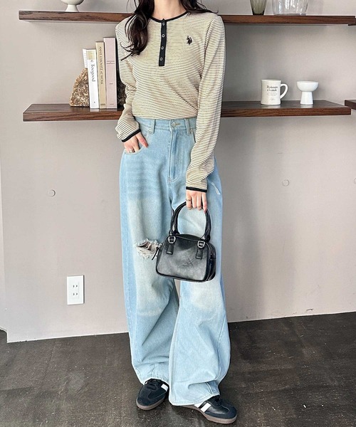 「U.S. POLO ASSN.」 長袖カットソー X-LARGE ブラック レディース_画像7