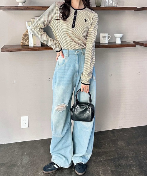 「U.S. POLO ASSN.」 長袖カットソー X-LARGE ブラック レディース_画像8