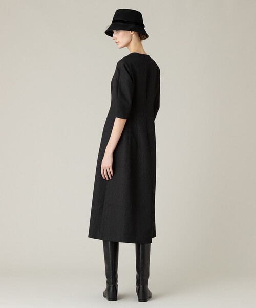 「LOULOU WILLOUGHBY」 7分袖ワンピース 1 ブラック レディース_画像4