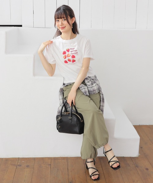 Honeys（ハニーズ） tシャツ 半袖 「UVカット」フルーツプリントT