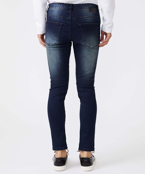 「MK MICHEL KLEIN HOMME 」 スキニーデニムパンツ 46 ブルー メンズ_画像3