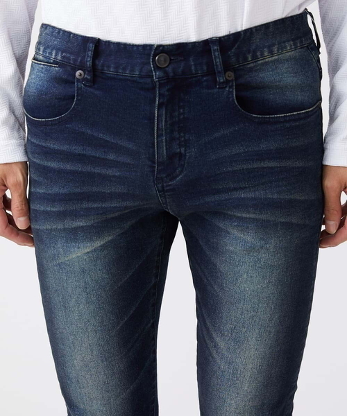 「MK MICHEL KLEIN HOMME 」 スキニーデニムパンツ 46 ブルー メンズ_画像4