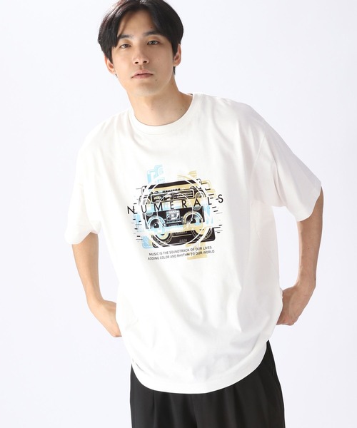 「NUMERALS」 半袖Tシャツ MEDIUM グレー メンズ_画像2