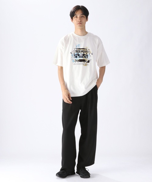 「NUMERALS」 半袖Tシャツ MEDIUM グレー メンズ_画像4