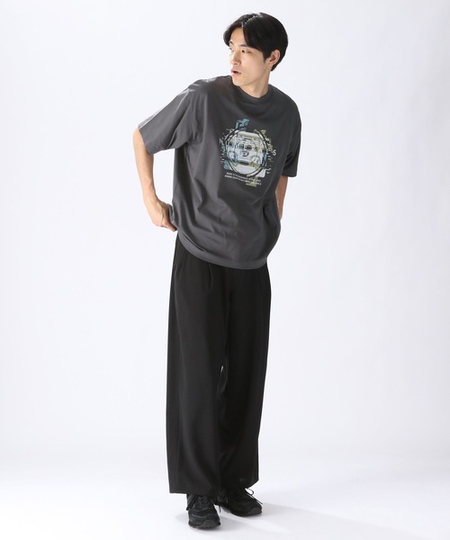 「NUMERALS」 半袖Tシャツ MEDIUM グレー メンズ_画像5
