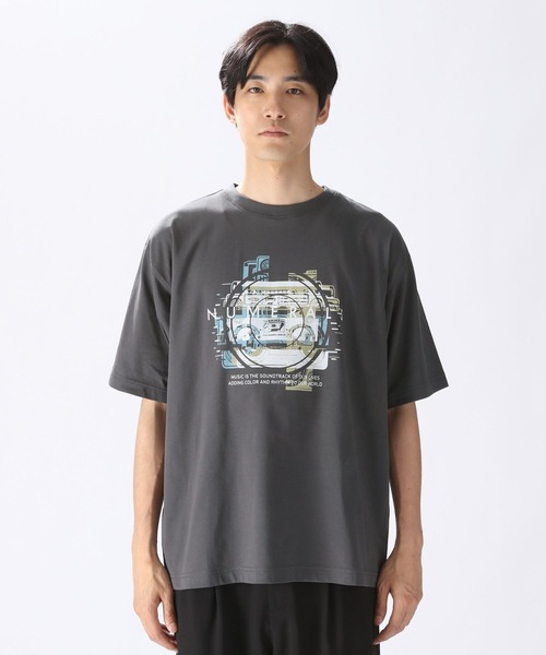 「NUMERALS」 半袖Tシャツ MEDIUM グレー メンズ_画像6