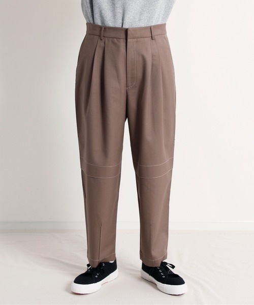 パンツ メンズ KINDAGARDEN カインダガーデン / STITCH DETAIL CROPPED TROUSER ステッチディテールクロップド｜zozo｜12