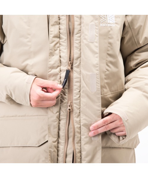 カリマー　ロングダウンジャケット　ベージュ カリマーロングダウンジャケットベージュ