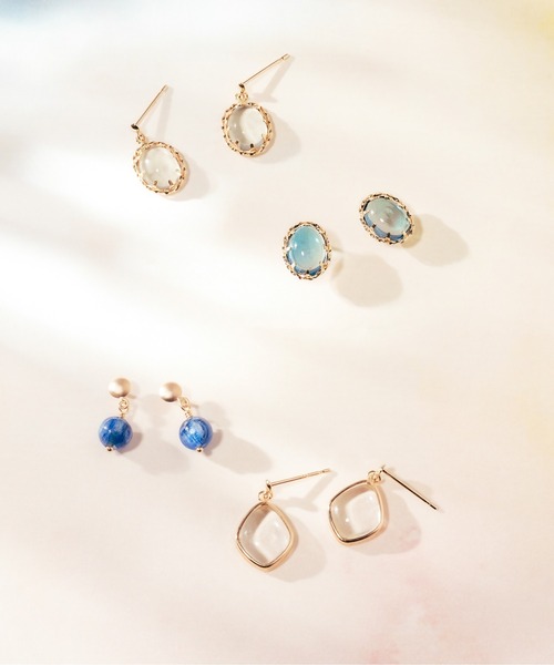 Jewel closet by L&Co. ピアス K10 カラーストーン ピアス レディース