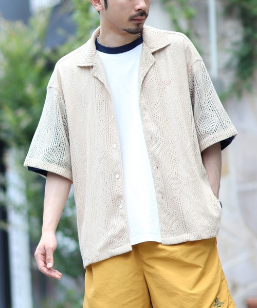 JOURNAL STANDARD シャツ バルファレース パターン オープン