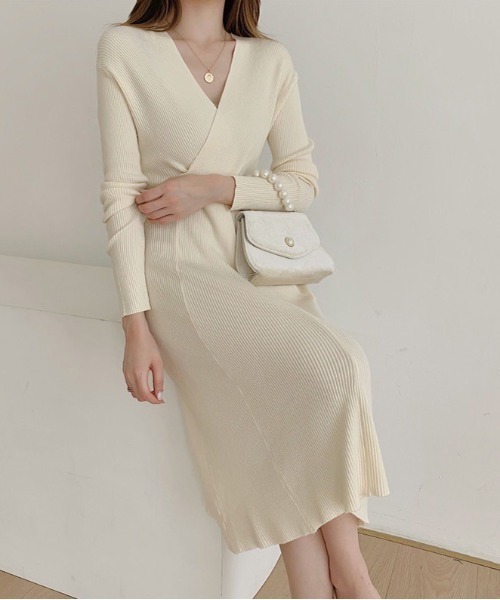 MAX MARA ロゴ SIMEONE Vネック ノースリーブ フレア ワンピース MAX MARA ロゴ SIMEONE Vネック ノースリーブ フレア ワンピース