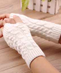 STYLEBLOCK（スタイルブロック） アームカバー ケーブル編みニット