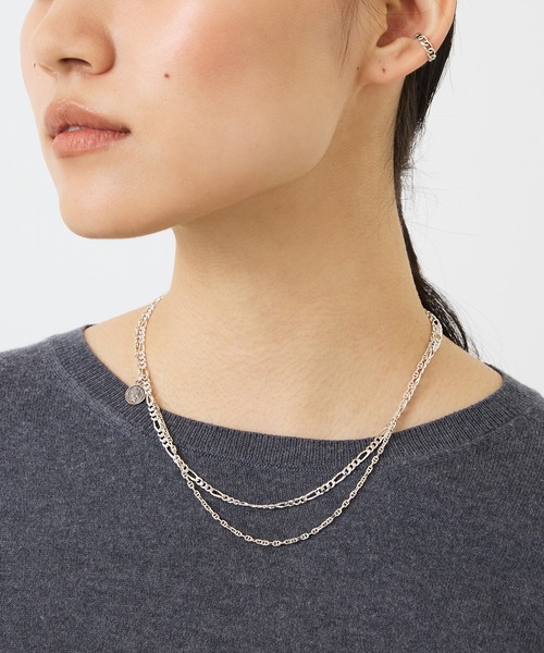 ネックレス 「quip queint」two chain coin necklace QU004 レディースの画像