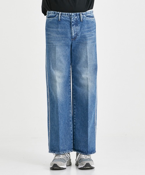 tanaka タナカ　デニム　オシャレ　VONIQUE TANAKA(タナカ) WORK JEAN TROUSERSダブルニーデニムパンツST-48