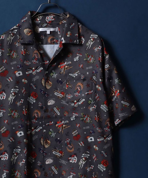 ANPAS（アンパス） シャツ 2WAY Amunzen Total Pattern Print