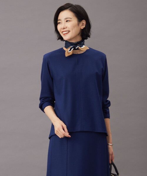 tシャツ ウールスムース ペプラム カットソー レディース
