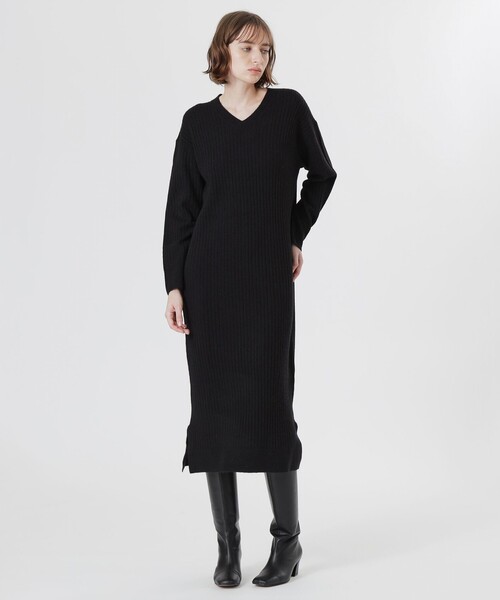 ラブレス ニットロングワンピース LOVELESS（ラブレス） ワンピース ZIPニットコンビワンピース