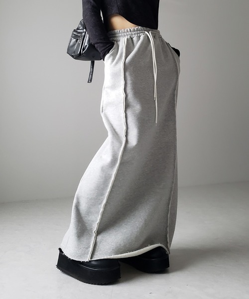 me+em select（ミームセレクト） スカート 「 裏起毛 」バックスリット